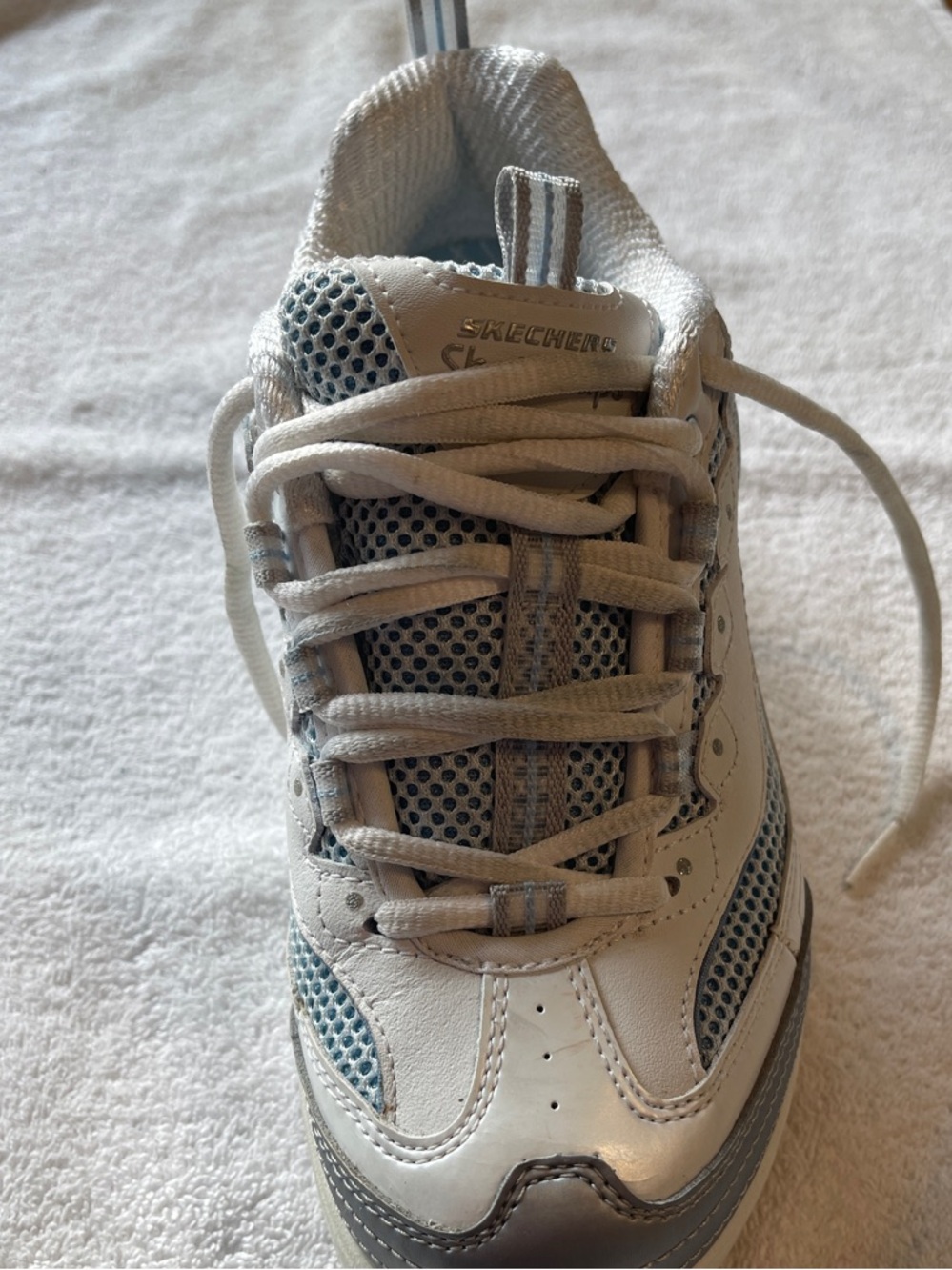 Skechers Shape-Up-Jump Start Walking Sneaker White/Blue/Gray size 6 - Picture 4 of 7